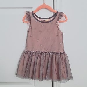 OshKosh B'Gosh pink and silver tulle dress with stars. 2T.